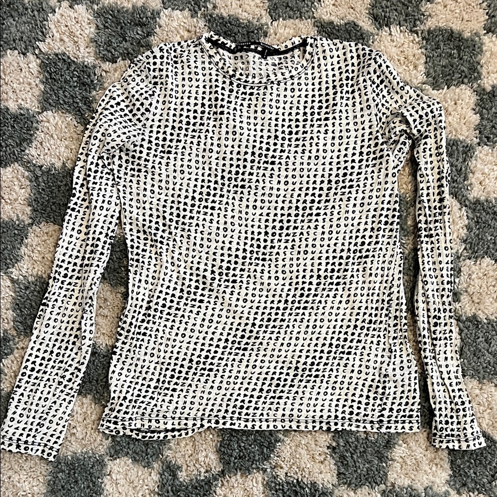 Proenza Schouler Monochrome Long Sleeve Top